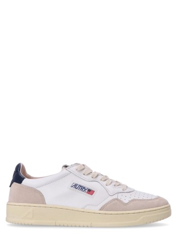 autry sneaker man autry 01 low man leat/suede wht/blue aulmls28 ls28