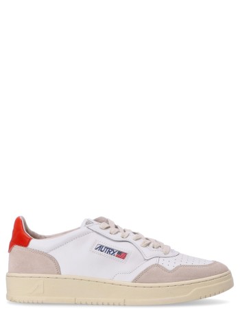 AUTRY 01 LOW MAN LEAT/SUEDE WHT/OR