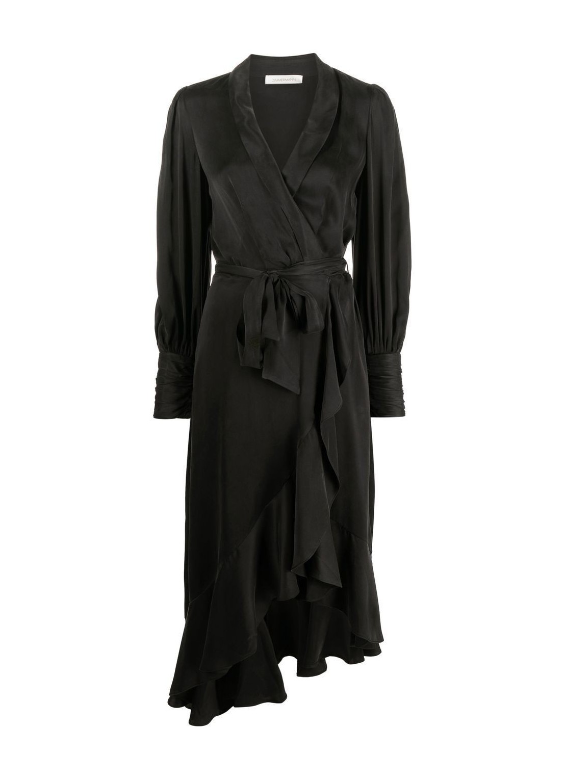 zimmermann silk wrap midi dress - 8066drkal black Talla 1
