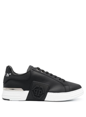 Rubber Leather PHANTOM KICK$ Lo-Top Sneakers Iconic Plein
