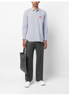 comme des garcons shirt man mens shirt woven p1b024 blue white stripes