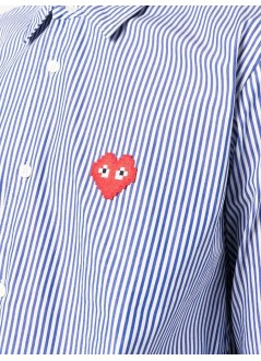 comme des garcons shirt man mens shirt woven p1b024 blue white stripes