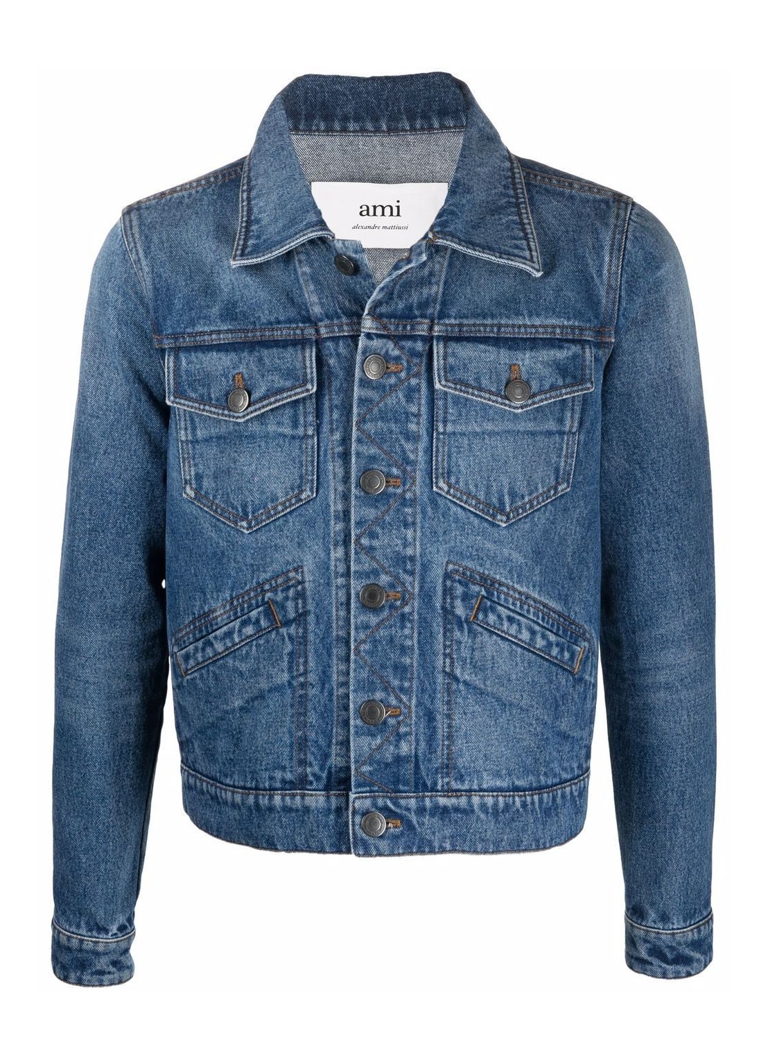Outerwear ami outerwear man trucker denim jacket hjk207601 480 talla Azul
 
