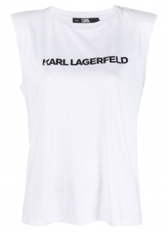 karl lagerfeld top woman shoulder pad tank top 211w1730 100