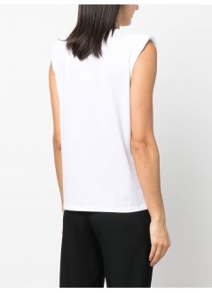 karl lagerfeld top woman shoulder pad tank top 211w1730 100