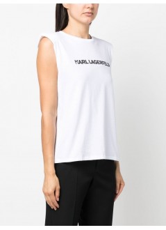 karl lagerfeld top woman shoulder pad tank top 211w1730 100