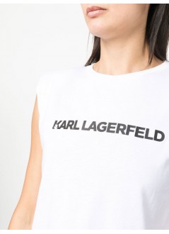 karl lagerfeld top woman shoulder pad tank top 211w1730 100