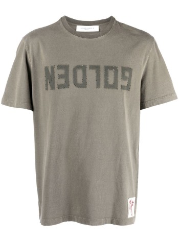 GOLDEN M'S REGULAR T-SHIRT DISTRESSED COTTON JERSEY WITH LO