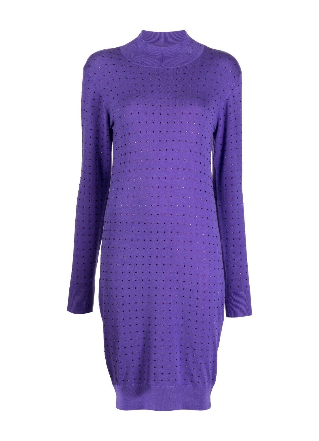 Vestido karl lagerfeld dress woman open back rhinestone knitdress 230w1358 371 talla violeta
 
