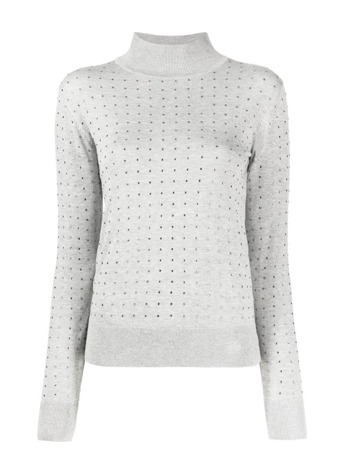 Punto karl lagerfeld knitwear woman rhinestone open back sweater 230w2005 255 talla L
 
