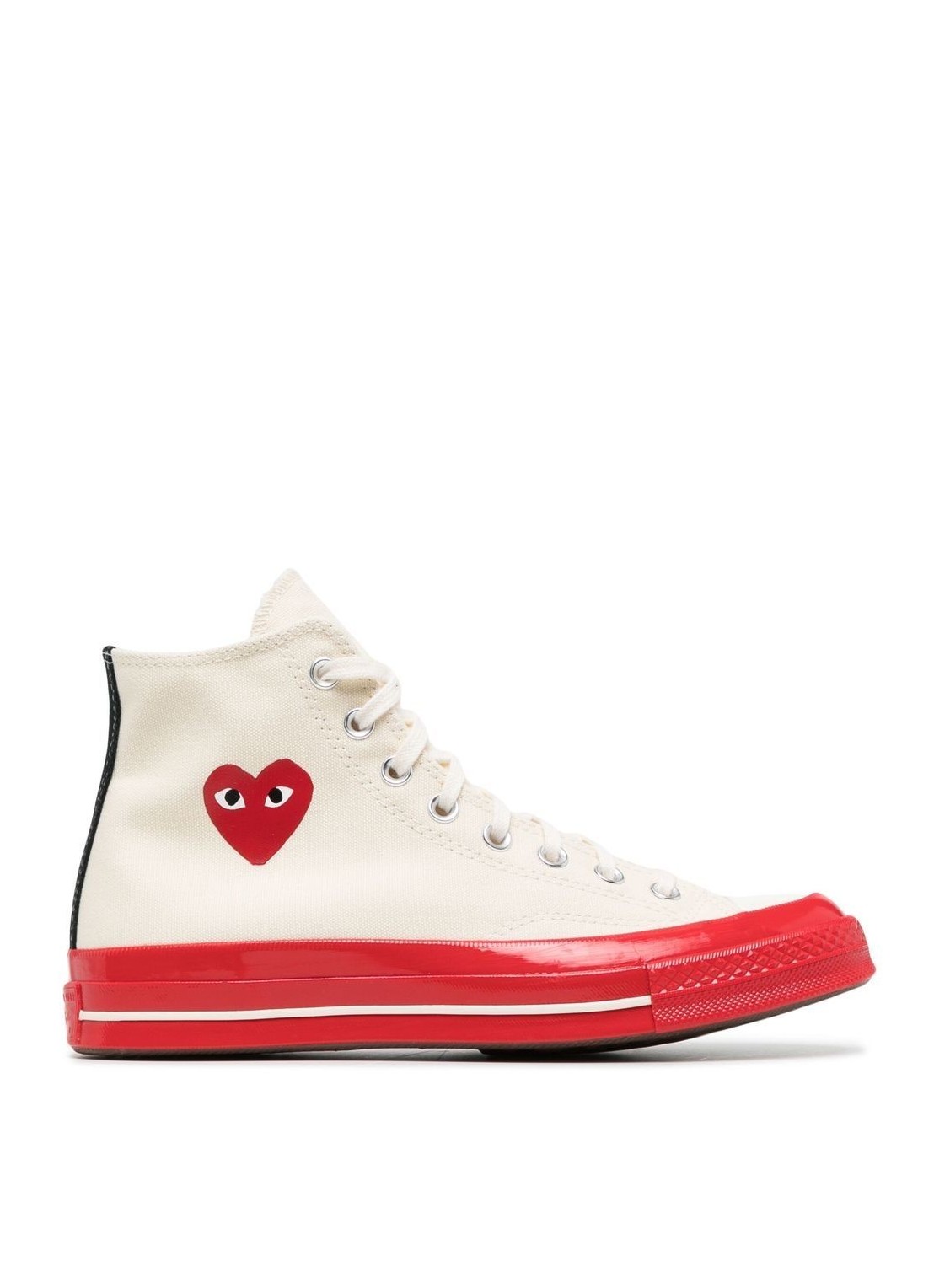 comme des garcons converse red sole high top - 35