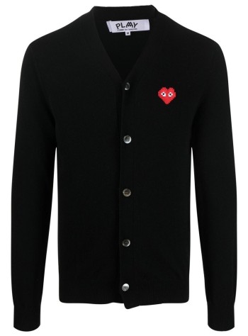comme des garcons punto hombre mens cardigan p1n084 black