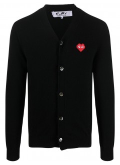 comme des garcons knitwear man mens cardigan p1n084 black