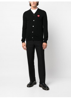comme des garcons knitwear man mens cardigan p1n084 black