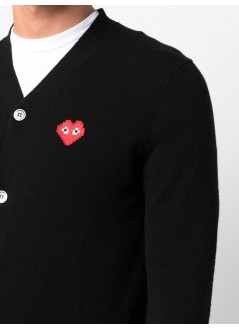 comme des garcons knitwear man mens cardigan p1n084 black