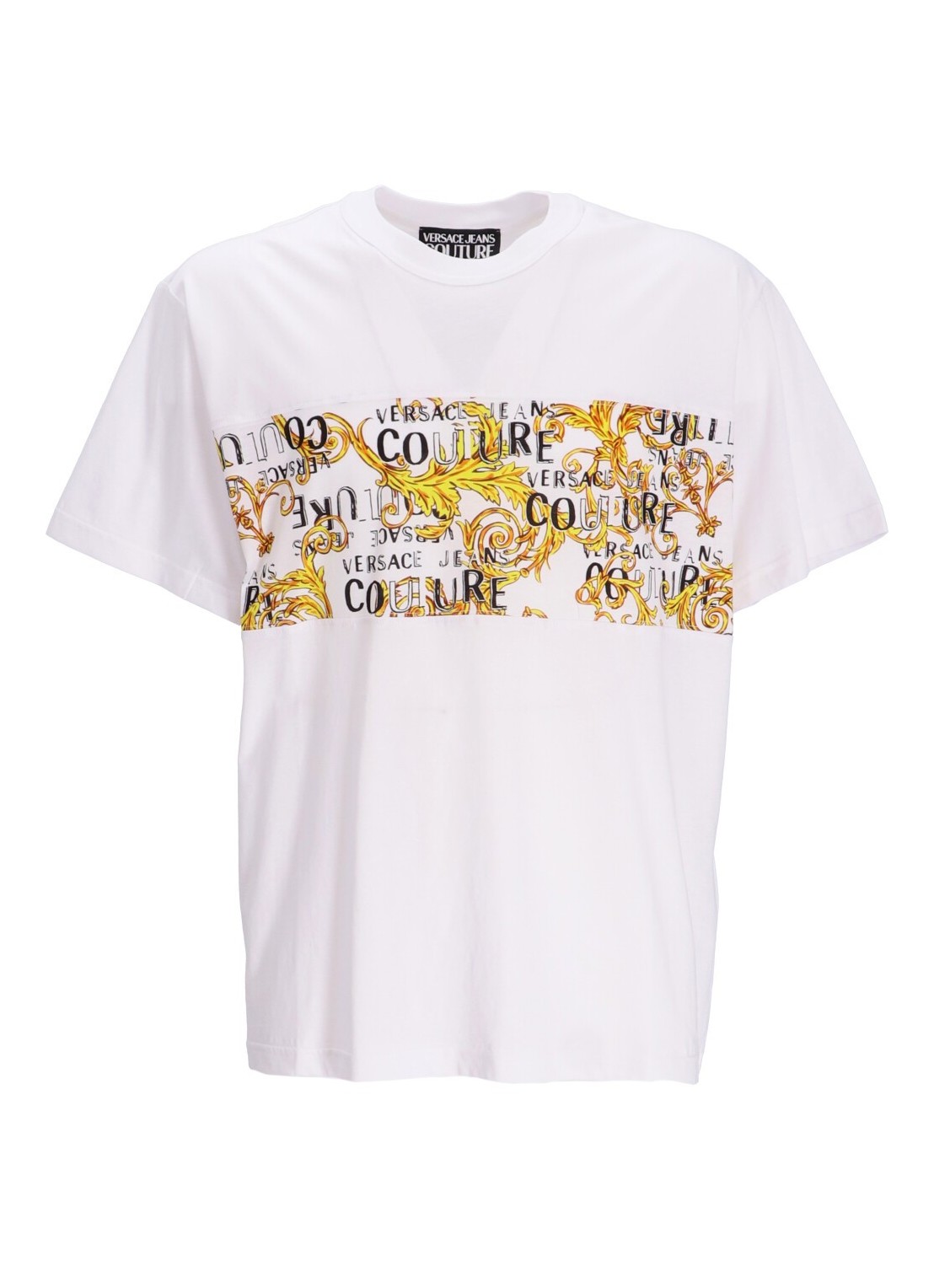 Camiseta versace t-shirt man 74up601 r contr logo baroque t-shirt 74gah617 g03 talla M
 