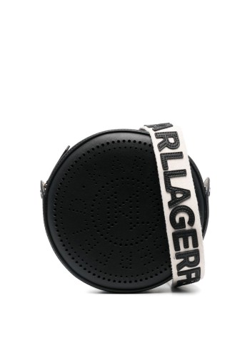 karl lagerfeld crossbody woman k/circle round cb perforated 231w3054 a999