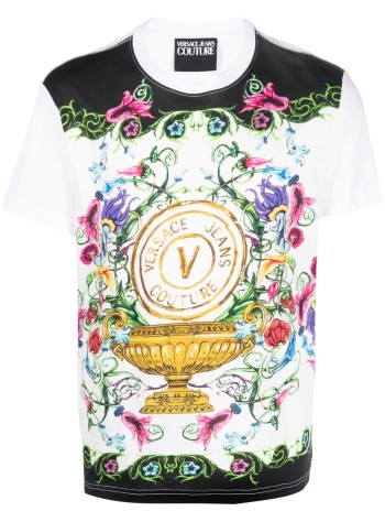 74UP600 S PANEL GARDEN V-EMB T-SHIRT