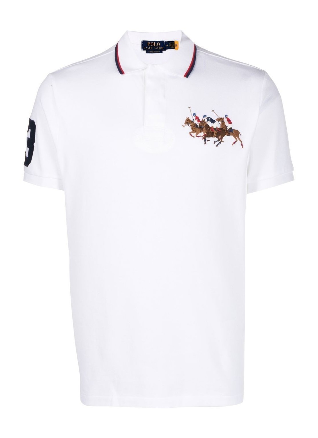 Polo polo ralph lauren polo man sskccmslm11-short sleeve-polo shirt 710900614001 white talla blanco
