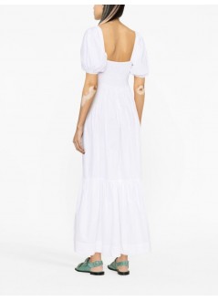 ganni vestido mujer cotton poplin smock maxi dress f7918 151