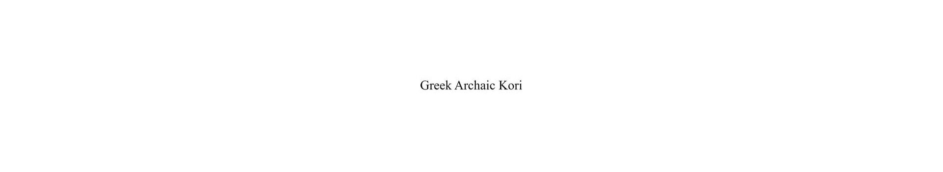 Greek Archaic Kori