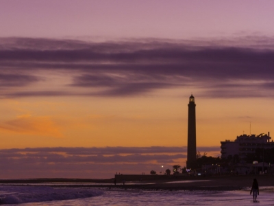 Un atardecer de ensueño en las Dunas de Maspalomas