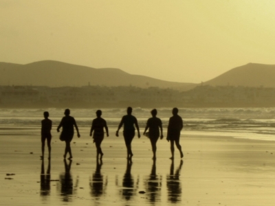 The best sunset in Lanzarote at La Playa de Famara