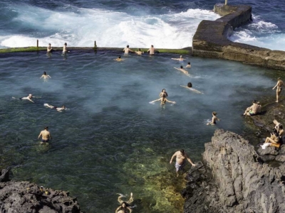 Natural pool of Isla Cangrejo, a magical place in Tenerife